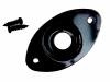 ELECTRIC GUITAR OVAL JACK PLATE BLACK